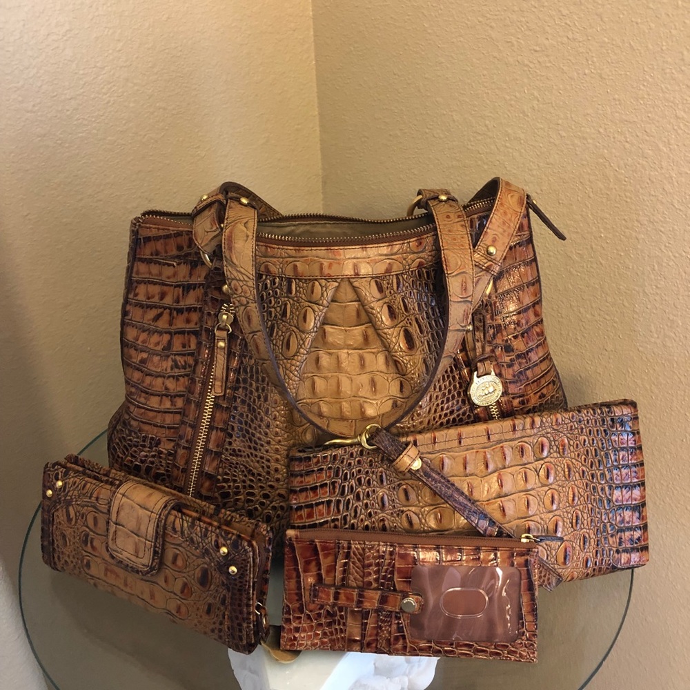 Brahmin leather bag set